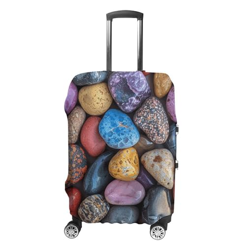Suitcase Covers for Luggage Washable Luggage Cover Pebbles And Rocks Luggages Wheel Covers Elastic Travel Carry On Suitcase Cover Travel Luggages Protector Sleeve Fit 29-32 Inch S