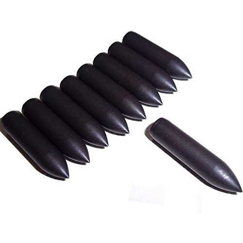 Zshjgjr 24 Pcs Archery Arrowheads 50 Grain Glue On Arrow Points Id 6Mm Replacement Arrow Tips Hunting Shooting Broadheads For Wood Bamboo Fiberglass Arrows (Black) #TOP3