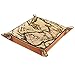 XiangHeFu Vecchia Mappa PU Valet Tray, Contenitore Vassoio per Gioielli, Vassoio portaoggetti in Pelle, può Essere memorizzato Chiavi, monetine, Cellulare