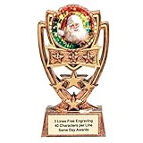 Same Day Awards 4 Star Santa Clause/Father Christmas Trophy - 6 Inches - Personalize/Customize w/Free Engraving