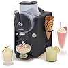 GreenPan Frost Ice Cream Machine & Frozen Drink Maker, Soft Serve, Slushie, Milkshakes & Cocktails, No Freezer Needed, 15-in-1, 7 Textures, Quiet & Rapid, Easy Clean, Family Size, Licorice Gray