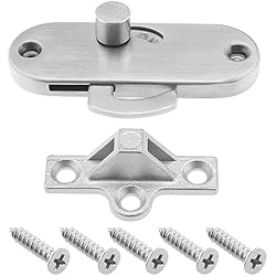 SG Store Cerradura de puerta corredera de granero de 90°, cerradura de puerta corredera de acero inoxidable 304 de 90 grados, accesorios para puerta de dormitorio, garaje, jardín