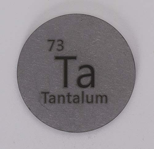 Image of Tantalum (Ta) 32mm Metal Disc for Collection or Experiments