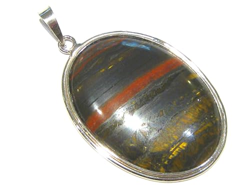 Pendentif oeil de fer argent 925% collier pierre naturelle véritable Giacobbi Jewelry