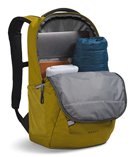 Image of THE NORTH FACE Vault Everyday Laptop Backpack | Commuter Travel Bag with Water-Repellent Finish, Spacious Main Compartment, Sulphur Moss /TNF Black, OS