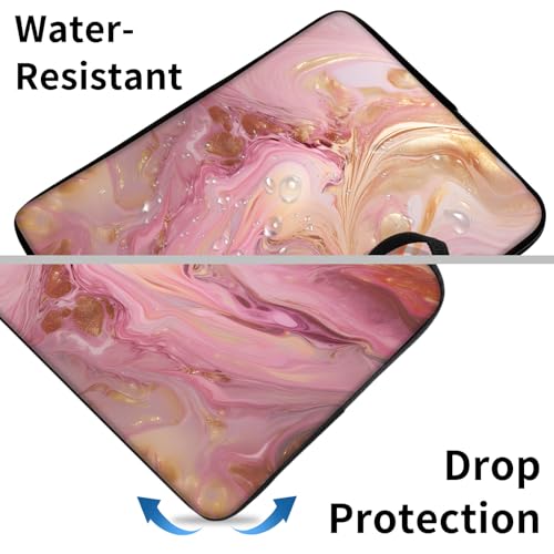 Funda para Laptop 13 Pulgadas con Asa Oro y Rosa Mármol miniatura 6