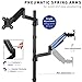 VIVO Dual Monitor Arm Extra Tall Mount for Screens up to 32 inches, Pneumatic Height Adjustment, Full Articulating Heavy Duty VESA Stand with Desk C-clamp and Grommet, STAND-V012K