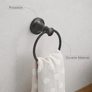 Hoimpro Oil Rubbed Bronze Towel Ring Toilet Paper Holder, Double Bathroom Hardware Set Fixtures Toilet Roll Tissue Holder, Hand Towel Bar Towel Rack Rv Accessories, Sus304 Stainless Steel, Wall Mount Hoimpro Oil Rubbed Bronze Towel Ring Toilet Paper Holder Double Bathroom Hardware Set Fixtures Toilet Roll Tissue Holder Hand Towel Bar Towel Rack Rv Accessories Sus304 Stainless Steel Wall Mount