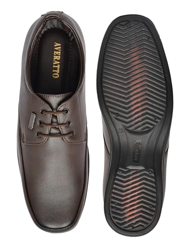 Image of Men's Premium Synthetic Leather Formal Derby Shoes | Ultra-Lightweight Airmix Sole Lace-Up Office Wear