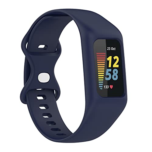 FONREST One-piece Straps Compatible with Fitbit-Charge-6/5/4/3/SE Bumper Case Band