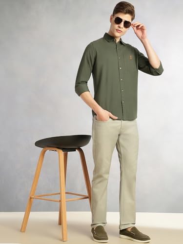 Image of Thomas Scott Men's Cricket Club Collection Mid-Rise Straight Fit Stretchable Jeans | 5-Pocket | No-Fade Denim