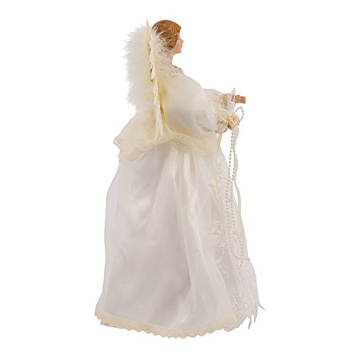 Kurt Adler Indoor 10-Light 14.5-Inch Ivory Angel Treetop #TOP4