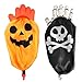belupai Halloween Candy Bags, 2pcs Trick or Treat Bag, Pumpkin Handbag Large Capacity Skeleton Hand Ghost Candy Pouch, Long Handle Funny Bag for Halloween Party Cosplay Dress up