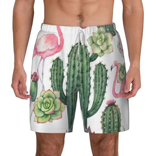 Short de bain homme imprimé flamant rose EdWal maillot de plage séchage rapide
