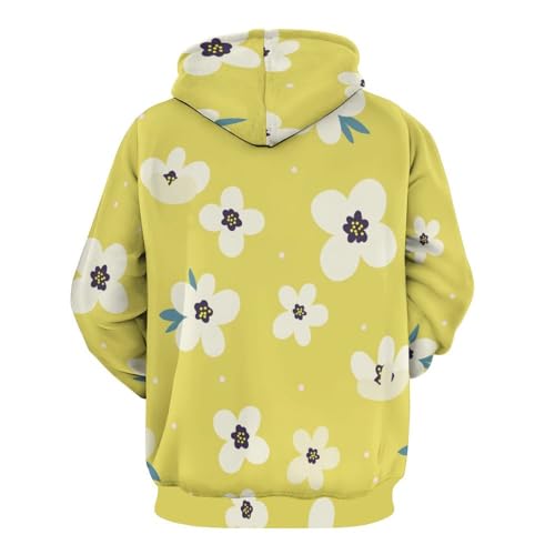 Sweatshirt fleurs jaunes pull à manche longue pour vos sorties