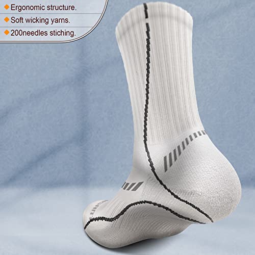 Image of BULLIANT Men 6-Pack Athletic Compression Crew Socks for Running Gym Sports