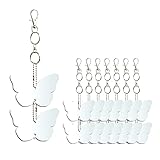 EACILLES Keep Birds Away Mirror Disc, Hanging Reflectors to Scare Birds Away from Your House and Garden, 16 Butterfly Discs