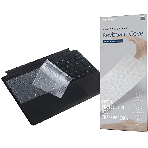 Digi-Tatoo Film de Protection du Clavier，Compatible avec Le Clavier Surface Pro 9/Pro 8/Pro X,EU/France Layout,TPU Clair