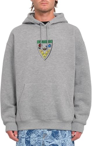 Sweat a capuche Volcom Fergadelic gris taille S pour homme