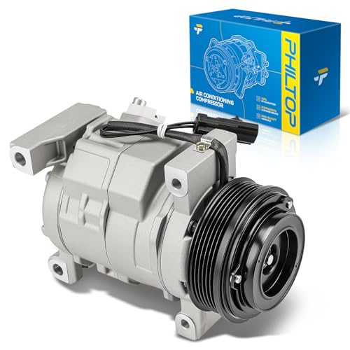 Image of PHILTOP NEW AC Compressor w /Clutch for Volkswagen Routan 2009-2010 3.8L | for Grand Caravan /Town & Country 2008-2010 3.3 /3.8L, Replaces# 55111416AD 55111417AD 4710825 TEM275813 1967X 3693141 4710824
