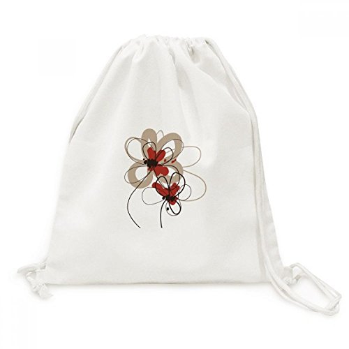 Sac de transport pavot fleurs peinture toile avec fermeture cordon ultra pratique