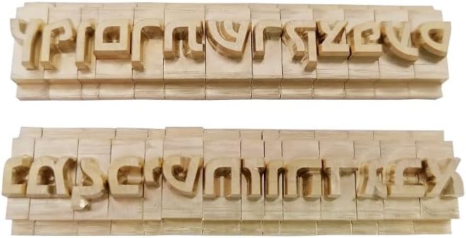 ZONEPACK Hebrew Custom Font 27pcs Hot Stamping Brass Letter 6mm…