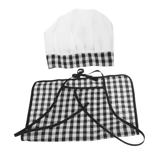 TOPPERFUN Conjunto Disfraz Chef Infantil para Bebés y Niñas Incluye Delantal y Sombrero Ropa y Duradera para Fotografía Cocina Creativa