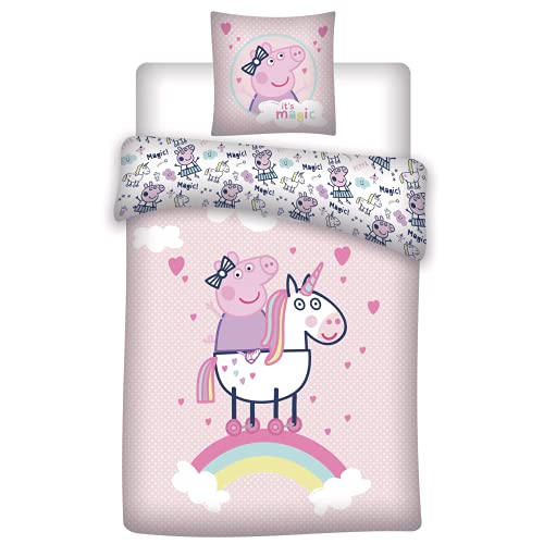 Aymax Housse de Couette Peppa Pig