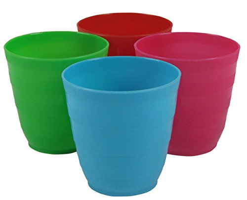 4er Set / Trinkbecher / Picknickbecher / Zahnputzbecher / Plastikbecher / Becher 0,2l Cover