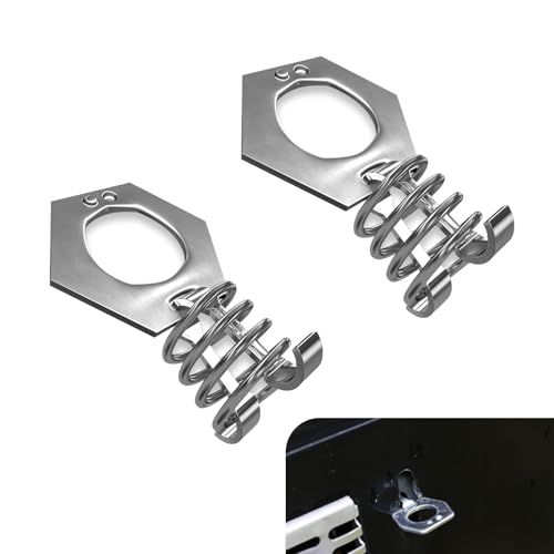 Image of Pack-2 RV Water Heater Cam Lock, Stainless Steel Water Heater Cover Latch Fastener, 1.5 inch Durable Metal Torque Cam Lock with Hook Fastener Parts, Universal for RVs Campers Accessory (Silver)