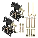 findmall 2 Pack Ladder Rack Ratchet Strap 500 Lbs Capacity 1.5In Width 7.5Ft Length 2 Inch Round Hose Ladder Racks with Double J Hooks for Tool Trailers and Work Trucks