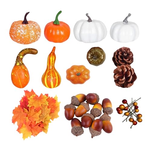 Pumpe artificiali - Pumpa autunnale decorativa, modelli ornamentali durevoli | Verdura finta per difficoltà del Ringraziamento, decorazioni artificiali di zucca per designer e coordinatori-area evento