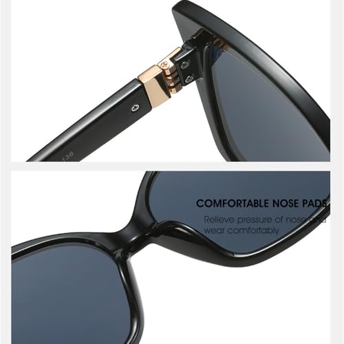 Lunettes de soleil léopard violettes UV400 grande taille style tendance pour homme et femme - 3