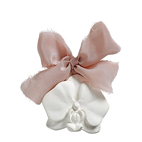 Mathilde M : Lot de 4 Décors Plâtre Orchidée parfumé Bouquet Précieux (Floral) pour Armoire, Dressing, Bagage, Tiroir