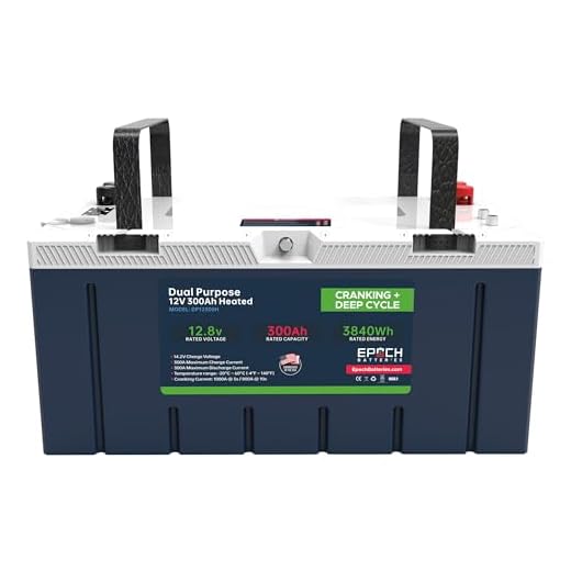 12V 300Ah Pro Series - LiFePO4 Cranking & Deep Cycle Lithium Battery (Dual Purpose), Group 8D Built-in 300A BMS with 1,000A @ 5s Cranking Ability, Perfect for Marine, Bow Thruster, RV