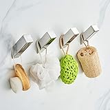 YJ YANJUN Polished Chrome Towel Hook for Bathrooms Set of 4 - SUS304 Stainless Steel Modern Bathroom