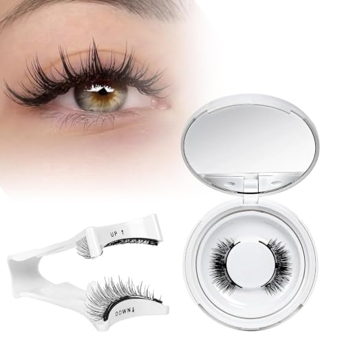 Reutilizables Pestañas postizas magneticas,Pestañas Magnéticas con Aplicador,pestañas magneticas Aspecto Natural 3D,No Requiere Pegamento Ni Removedor,Incluye Estuche con Espejo