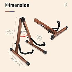 Donner Support Guitare en Bois Porte Guitare, A-frame Stand Guitare Pliable Portable pour Guitare Acoustique et… - Les Beatles, Paul McCartney, John Lennon, RIngo Starr, George Harrison Donner Support Guitare en Bois Porte Guitare, A-frame Stand Guitare Pliable Portable pour Guitare Acoustique et… – Image 6