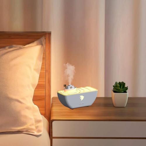 Humidificateur à changement de couleur blanc noir 20x12,4x8,8 cm pour salon moderne - 6
