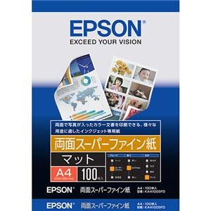 (まとめ)エプソン 両面スーパーファイン紙 A4KA4100SFD 1冊(100枚) 【×3セット】