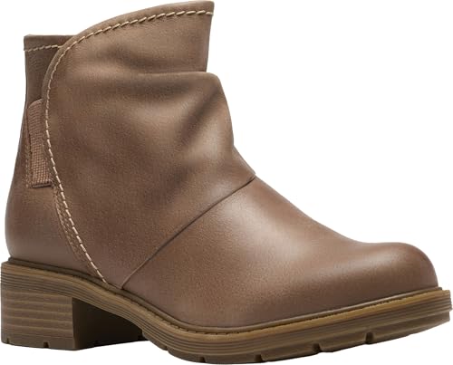Clarks Womens Hearth Sofia Dark Sand Leather 7.5 Medium