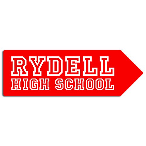 Cirrus Rydell High School Flecha  Placa metálica para la Pared con Texto en inglés Art Inspirational