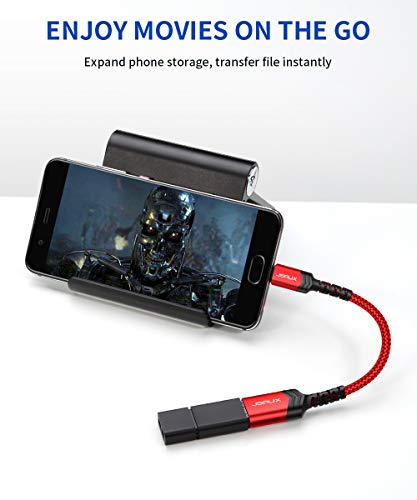 Jsaux Usb C To Usb Adapter, [0.5Ft 2 Pack] Type C 3.0 Otg Cable On The Go Type C Male To Usb A Female Adapter Compatible With Macbook Pro 2018 2017,Samsung Galaxy S20 S20+ Ultra S8 S9 Note 10 -Red #TOP5