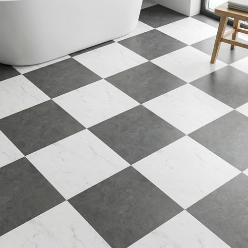 Norine Peel and Stick Floor Tile 12 x 12 Inch Self Adhesive Marble Vinyl Flooring Tile Waterproof Removable Sticker Tiles for Bedroom Bathroom Kitchen, 20 Pack by Norine - Image 4
