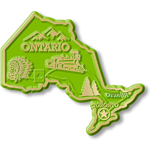 Imán decorativo Classic Magnets Ontario Province 3D goma