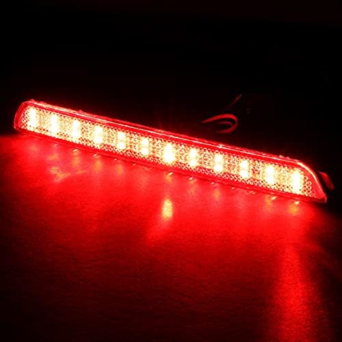 EPARTS 1 Pair Smoke Lens Red LED Rear Bumper Brake Light Bumper Reflector Tail Stop Lamps Compatible With 2004-2009 Mazda 3 Mazdaspeed 3