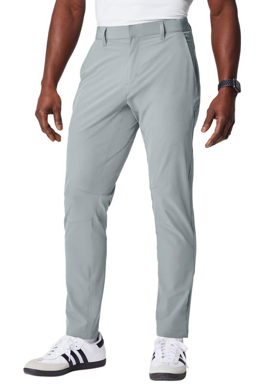 Fabletics Mens The Only Pant (Slim Fit) External Pocket Water-Repellent Zip Pockets Lightweight Shadow Grey 32X32 Regular