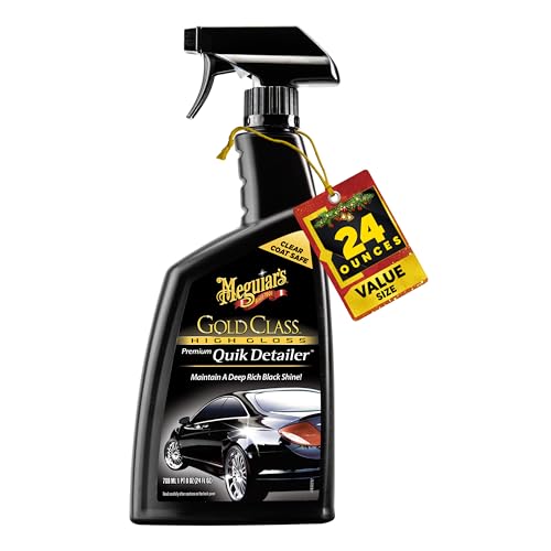 Meguiar's Gold Class High Gloss Premium Quik Detailer, High Lubricity Automotive Quick Detailer Spray that Preserves Wax and Leaves a Deep Dark Shine, 24 Oz Spray Bottle