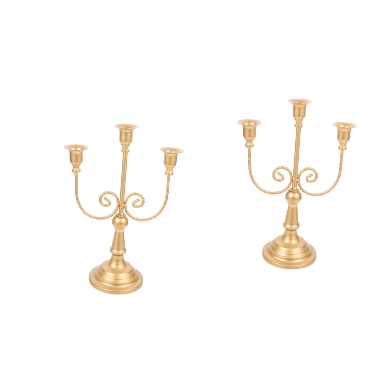 MAGICLULU 2 Pz Lungo Candelabro Candele 3 Teste Candelabro a Colonna Arredamento Esterno Arredamento Del Tavolo Portacandela a 3 Bracci Accessori Tavolo Da Pranzo Ferro Da Stiro
