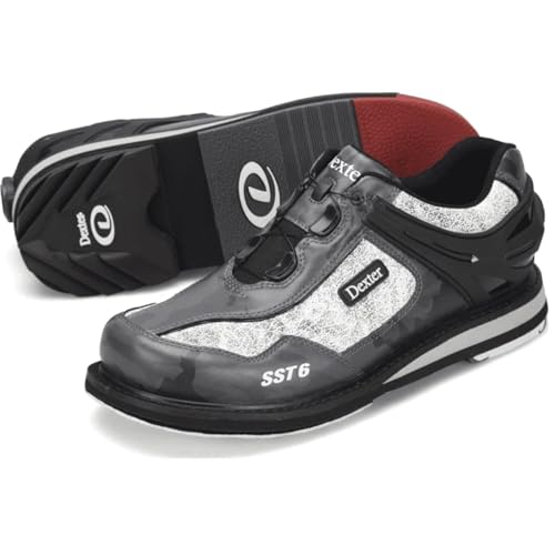 Image of Dexter Men's SST 6 Hybrid BOA Right Handed Bowling Shoes - Available in Medium and Wide Width - Interchangeable Slide Sole and Heels - for Right Handed Bowlers Only